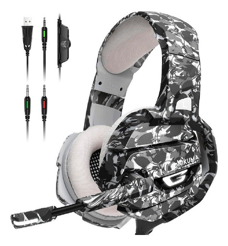 Audifonos Gamer Onikuma K5 Camouflage Gris