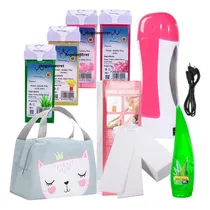Comprar Calentador De Cera Roll On + 4 Ceras + Banditas 100unida Set