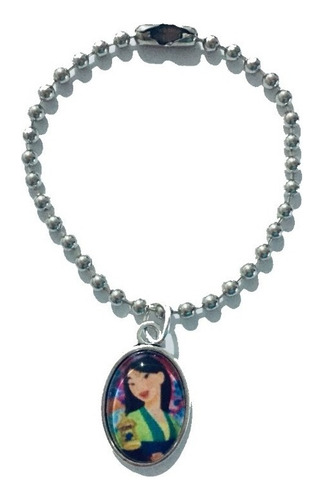 100 Pzas Pulsera Princesa Mulan Disney Acero Inoxidable