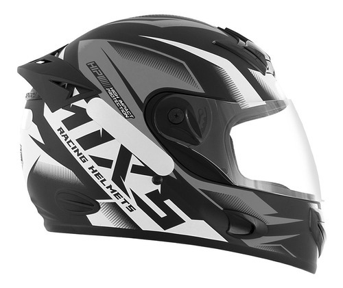 Capacete Para Moto Integral Mixs Mx2 Fokker Storm Pro Tork Cor Cinza Desenho Storm Fosco Tamanho do capacete 58