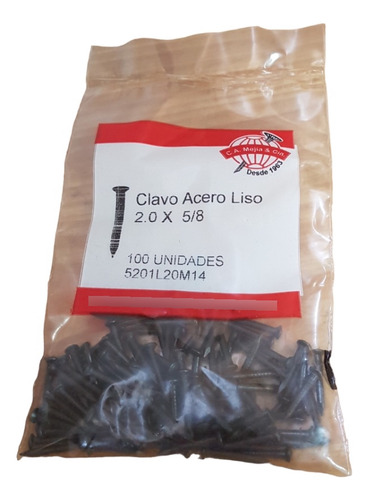 Clavo De Acero Acabado En Negro 5/8puLG X100 Und