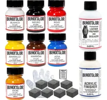 Comprar Kit 7 Colores Pintura Para Jean Y Tela + Fijador + Sellador Cerdas 7 Colores Fijador Sellador