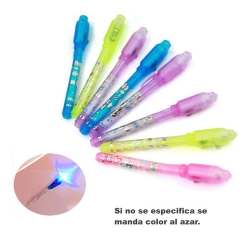 Pluma Espia Tinta Invisible Con Lampara Uv Mensajes Secretos