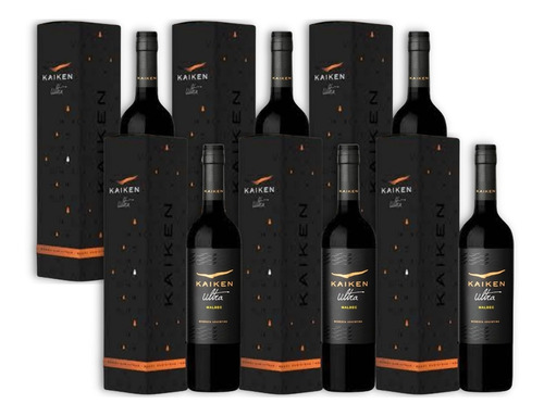 Kaiken Ultra Vino Malbec C/estuche Navidad X6u 750ml Mendoza