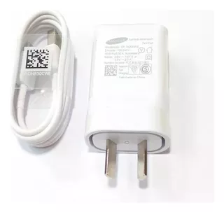 Cargador Samsung EP-TA20RWSCGAR usb de pared blanco