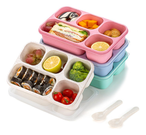 Turtingas Paquete De 4 Cajas Bento Para Adultos, Recipientes