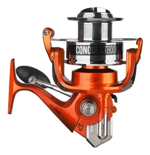 Reel Pesca Waterdog Conquest 8008 Mar 8 Rulemanes Frontal