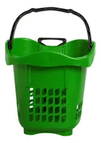 Comprar Kit 10 Cestinhas Com Alça E Rodinhas Mercado Mercearia 30l