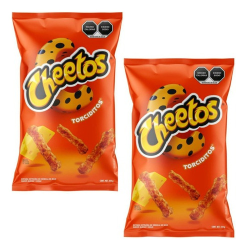 2 Cheetos Torciditos Sabritas Chile Queso Fiestas Snacks