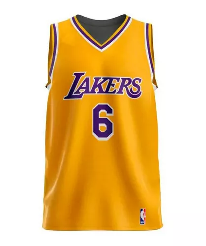 Plano ingeniero Imperio Camiseta Basquet Nba Angel Lakers Lebron James 6 Lic Oficial