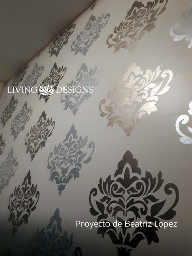 Imagen 9 de 9 de Plantilla Decorativa Living Frances 60 X 80 Gf Stencil