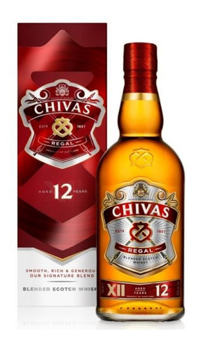 Whisky Chivas Regal 12 Años 1000 Ml En Estuche Botella Nueva
