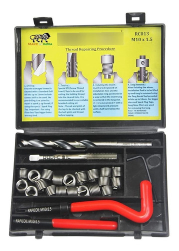 Kit Reparacion Roscas / Insertos M10 X 1,50 Rapi-coil