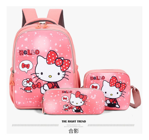 Mochila Escolar Primaria, Grado 1-3, Conjunto De Tres Piezas