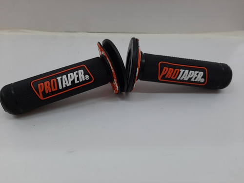Puños De Manillar Pro Taper En Negro Con Naranja
