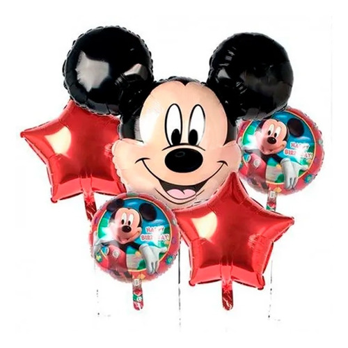 Set X5 Mickey Minnie Toy Story Globos Metalizado Fiesta