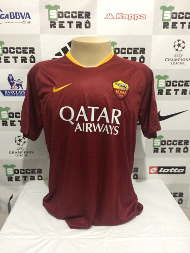 Camisa Roma 2018-19 Dzeko 9 Patch Champions League À P/ Ent