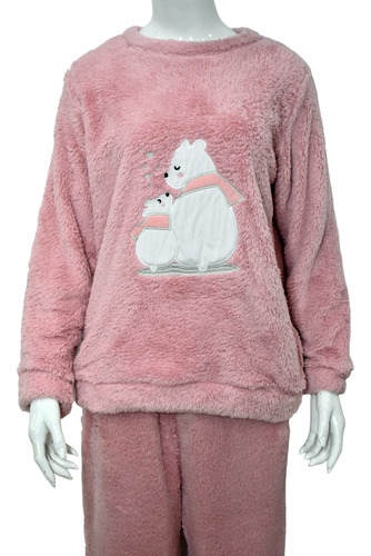 Pijama Mujer Polar Manga Larga De Osa Polar