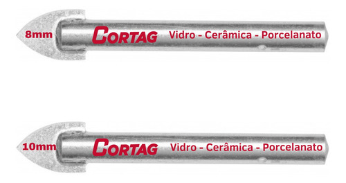 Kit Brocas 8-10mm Vidros Furadeira Pisos Azulejos Cortag Top