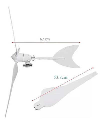 Imagen 2 de 11 de Turbina Energía Eólica Aerogenerador +microcontrolador Carga