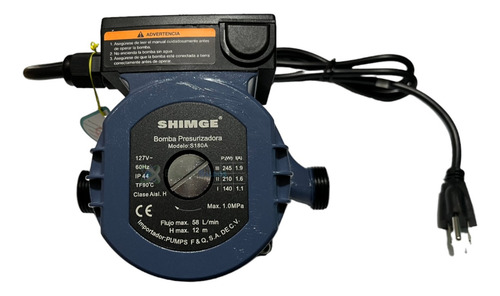 Bomba Presurizadora 3 Potencias. Mca Shimge Pumps.