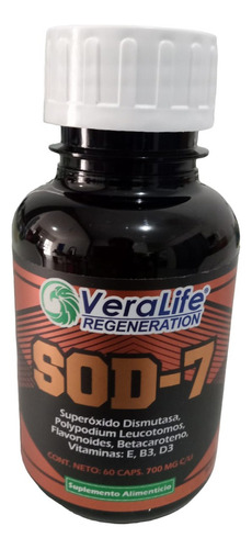 Sod-7 - Dismutasa Y Glutation Antioxidante - 60 Capsulas