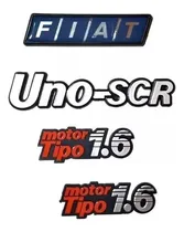 Comprar Kit 4 Insignias Fiat Uno Scr 1.6