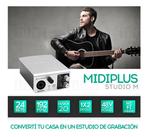 Imagen 3 de 10 de Placa De Audio Usb Midiplus Studio M 24 Bits Ideal Grabacion