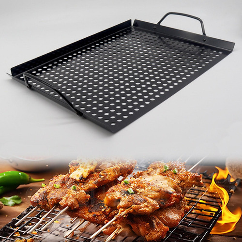 Placa Para Parrilla De Barbacoa Perforada Con Agujeros,