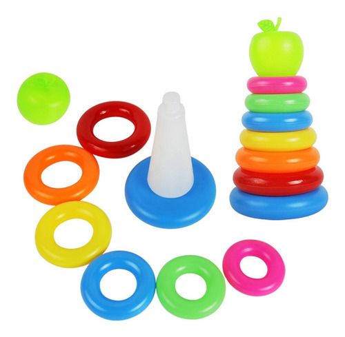 De Anillos Apilables De Plástico De 7 Piezas Con Un Juguete