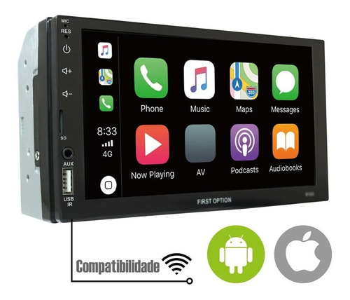 Central Multimídia Mp10 Android Carplay Android Wifi 2din Bt