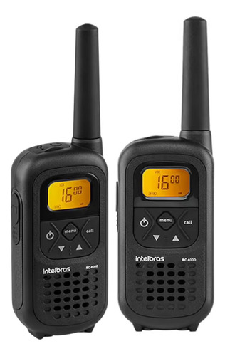 Kit Radio Comunicador Intelbras 2 Rc4000 Walkietalkie Uhf Nf