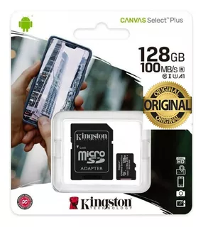 Cartão Memória Kingston Canvas Select Plus Sd 128gb Original