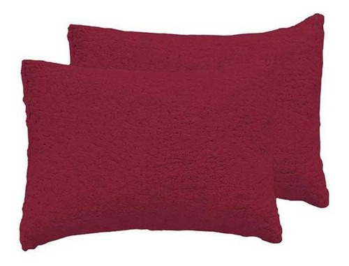 Almohada Borrega 2 Piezas Estandar Poliester Vino Concord