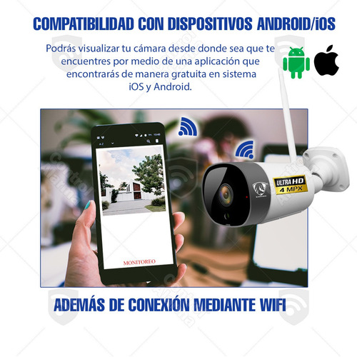 Imagen 3 de 10 de 4 Camaras Wifi Ip Ultra Hd 4mpx Nube Exterior Seguridad
