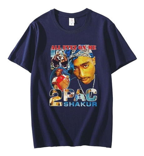 Camisetas Tupac 2pac Cartoon Para Pareja Camisas Manga Corta