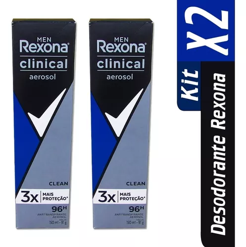 Desodorante Rexona Men Aerosol Clinical Clean - 91g