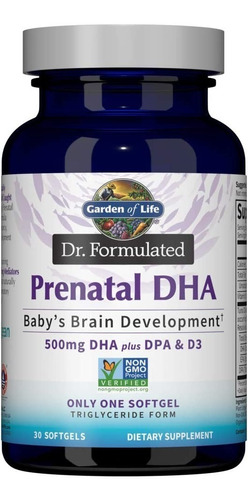 Omega 3 Prenatal Dha 500mg + Dpa + D3 30 Softgels