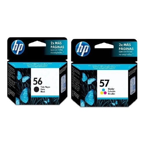 Kit Cartuchos Originais Hp 56 Preto E 57 Color Novo P 1315