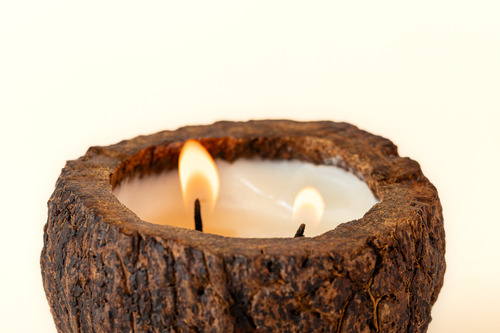 Vela Aromática Da Mata Com Essência De Breu Branco- Verobio Creme Ouriço De Castanha Breu Branco