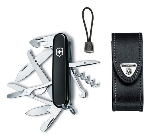 1.3713 - Navaja Victorinox Huntsman + Funda Piel + Cordón