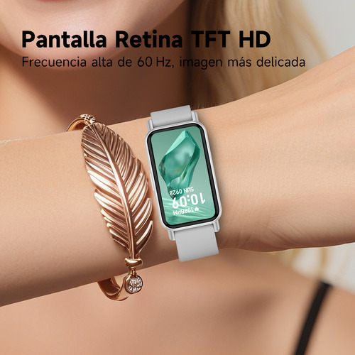Reloj Inteligente Morein Z165 1.45 Deportivo Ip68 Bluetooth Plateado Silicona Gris Plateado