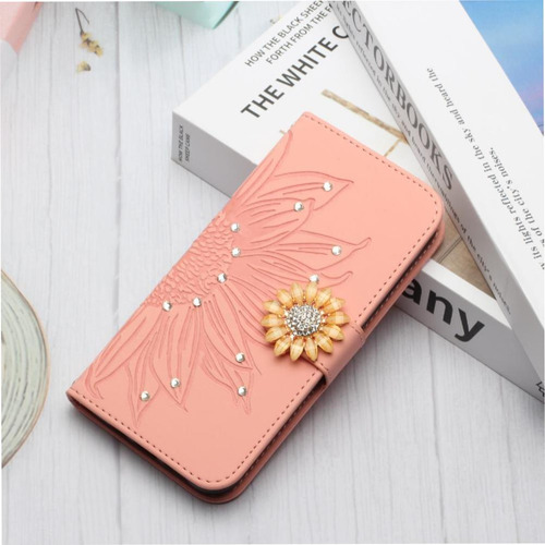 Funda Con Tapa Para Realme 13 Plus, 5 G, De Piel, Forma De Girasol, Con Ranura Para Tarjetas, Soporte, Función Atril, Protector Con Un Cordón Largo