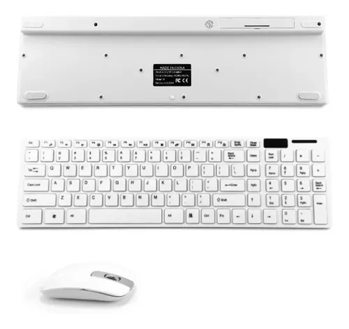 Combo Teclado Mouse Inalambrico Usb Delgado Computador Pc