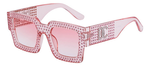 Gafas De Sol De Moda Con Montura Cuadrada De Diamantes