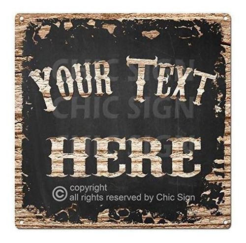 Señales - Name's Your Text Here Custom Personalized Tin Chic