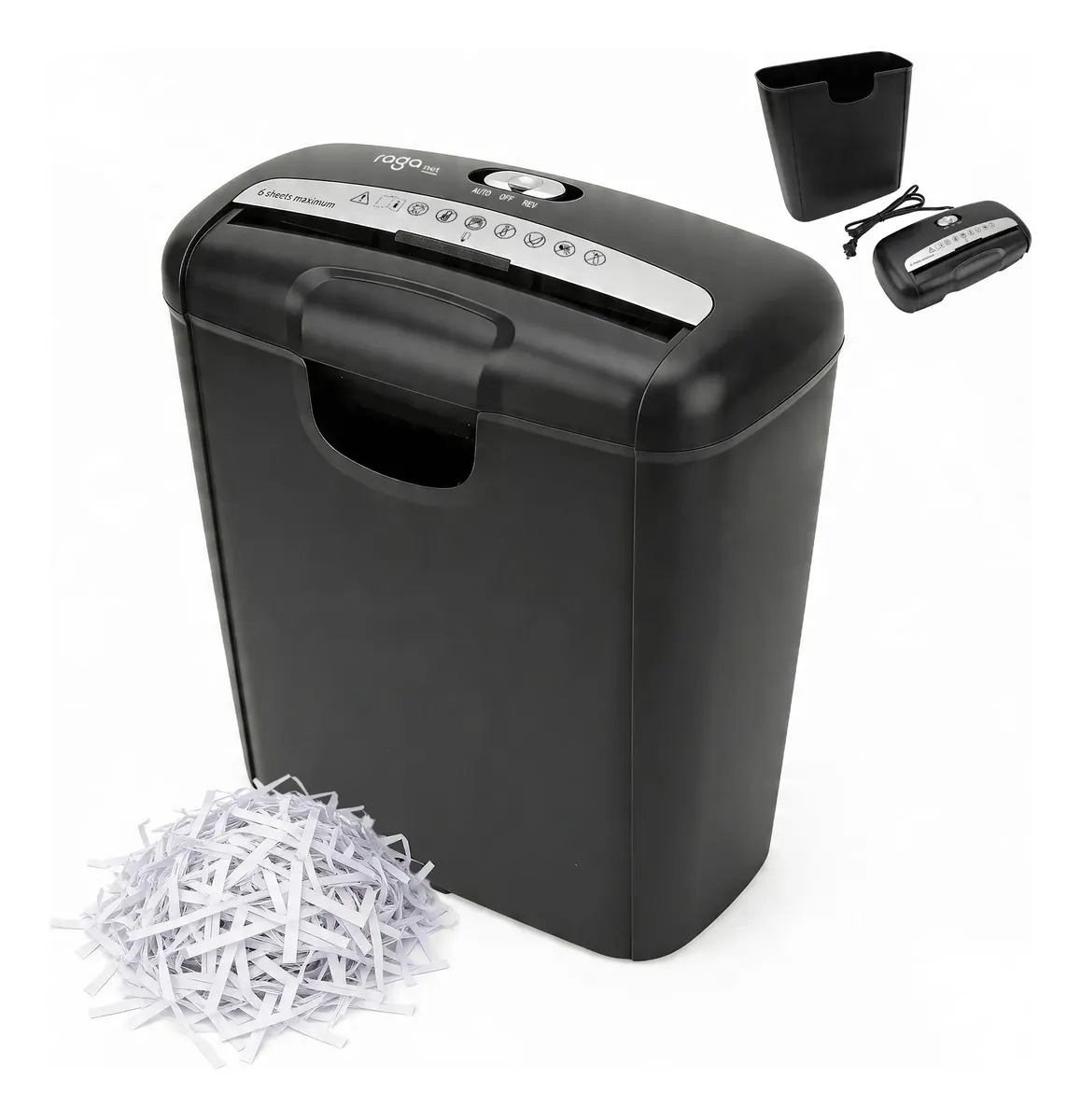 Trituradora de Papel Pequeña Con Capacidad de Almacenaje 10 L, Automática, Tritura Hasta 6 Hojas a la vez.