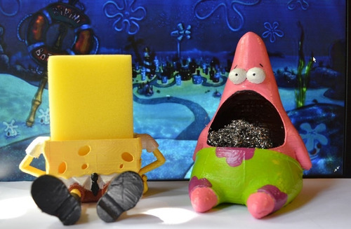 Porta Esponja De Bob Esponja Y Patricio Impresión 3d