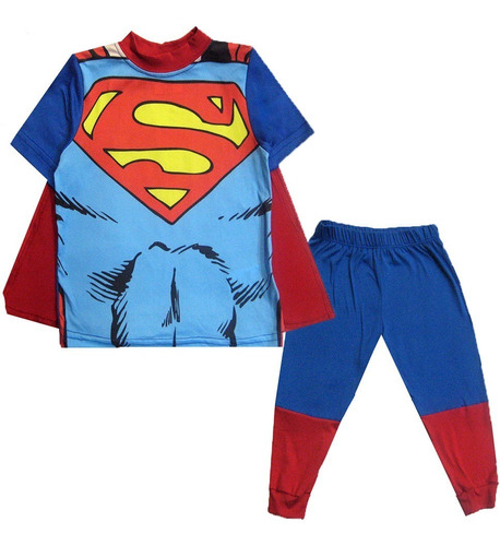 Conjunto Pijama De Niño Dc Comics Batman Superman 