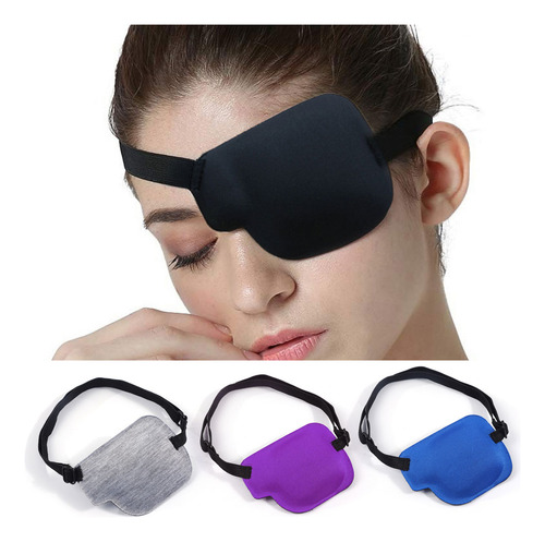 Espuma Para Ojos Con Ranura Ajustable 3d Con Parche Negro, 1